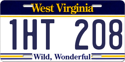 WV license plate 1HT208