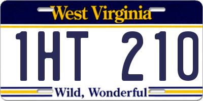 WV license plate 1HT210