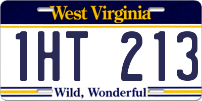 WV license plate 1HT213