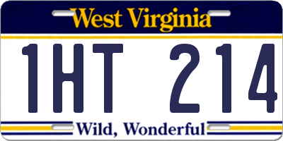 WV license plate 1HT214