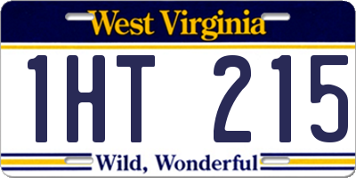 WV license plate 1HT215