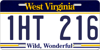 WV license plate 1HT216
