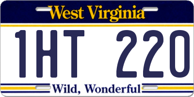 WV license plate 1HT220