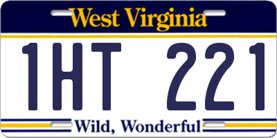 WV license plate 1HT221
