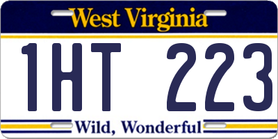 WV license plate 1HT223