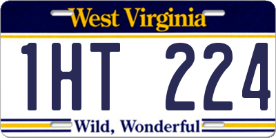 WV license plate 1HT224