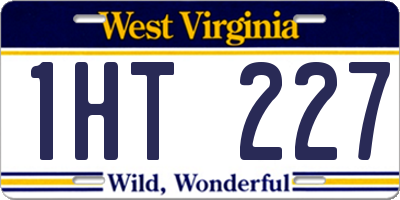 WV license plate 1HT227