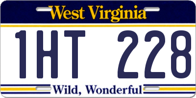 WV license plate 1HT228
