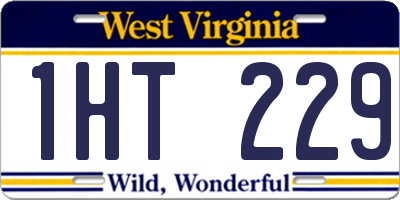 WV license plate 1HT229