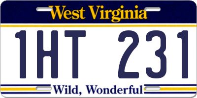 WV license plate 1HT231