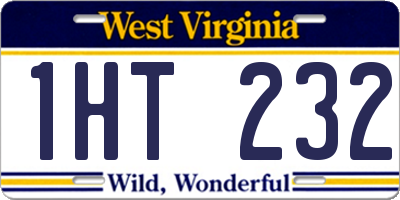 WV license plate 1HT232