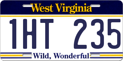 WV license plate 1HT235