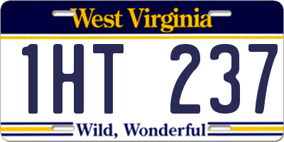 WV license plate 1HT237