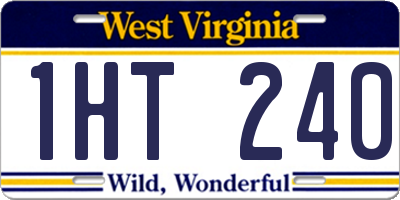 WV license plate 1HT240