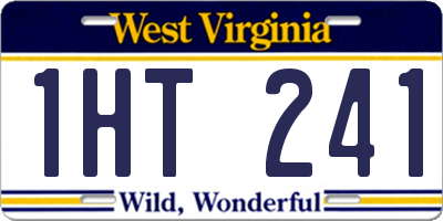 WV license plate 1HT241