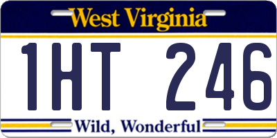 WV license plate 1HT246