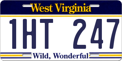 WV license plate 1HT247