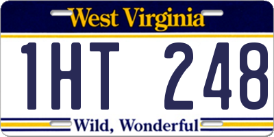 WV license plate 1HT248