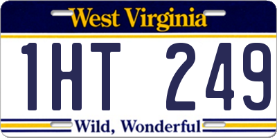WV license plate 1HT249