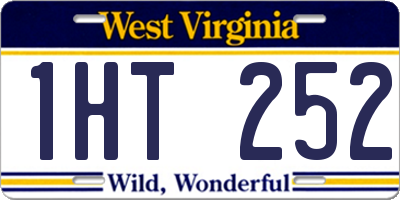 WV license plate 1HT252