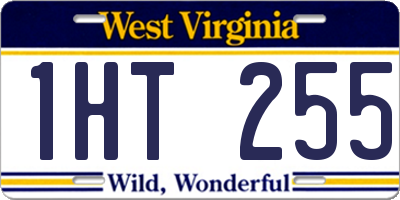 WV license plate 1HT255