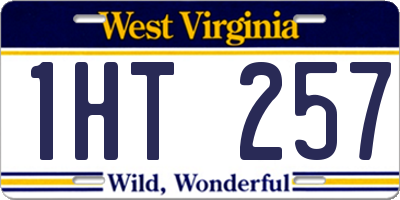 WV license plate 1HT257