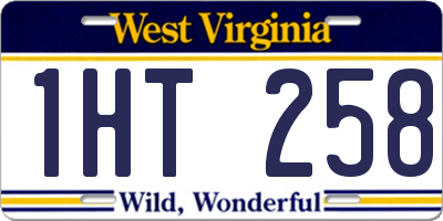 WV license plate 1HT258