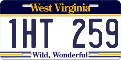 WV license plate 1HT259