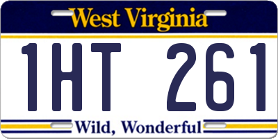 WV license plate 1HT261