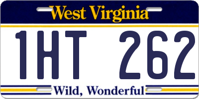WV license plate 1HT262