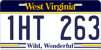 WV license plate 1HT263