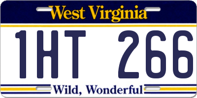 WV license plate 1HT266