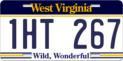WV license plate 1HT267