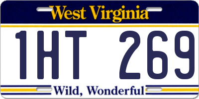 WV license plate 1HT269
