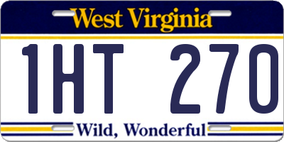 WV license plate 1HT270