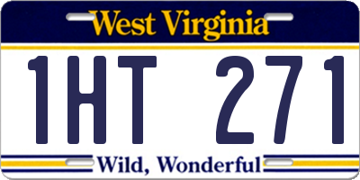WV license plate 1HT271