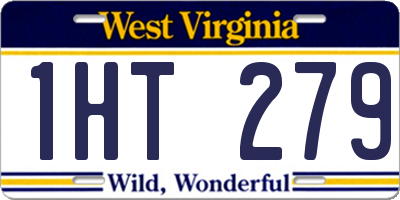 WV license plate 1HT279