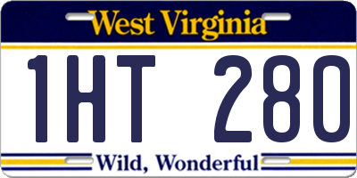 WV license plate 1HT280