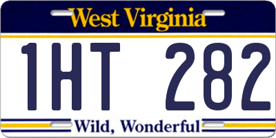 WV license plate 1HT282