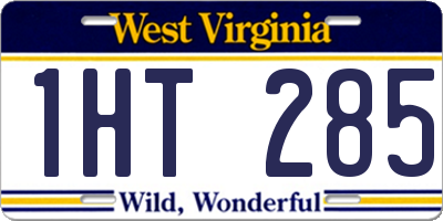 WV license plate 1HT285