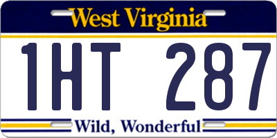 WV license plate 1HT287