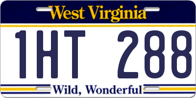 WV license plate 1HT288