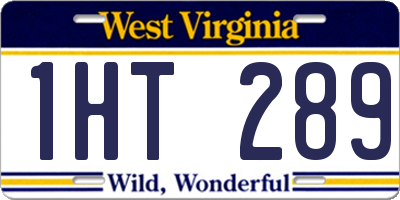 WV license plate 1HT289