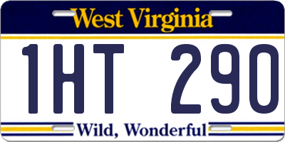 WV license plate 1HT290