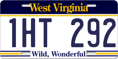 WV license plate 1HT292