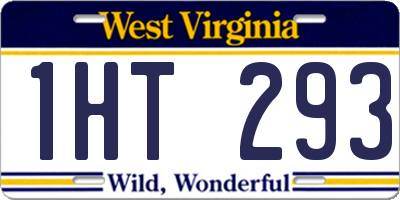 WV license plate 1HT293