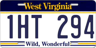 WV license plate 1HT294