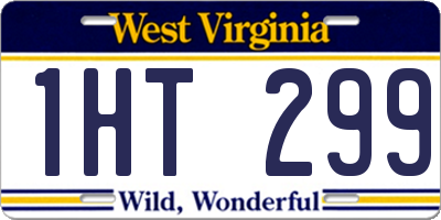 WV license plate 1HT299