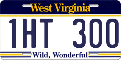 WV license plate 1HT300