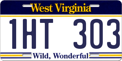 WV license plate 1HT303